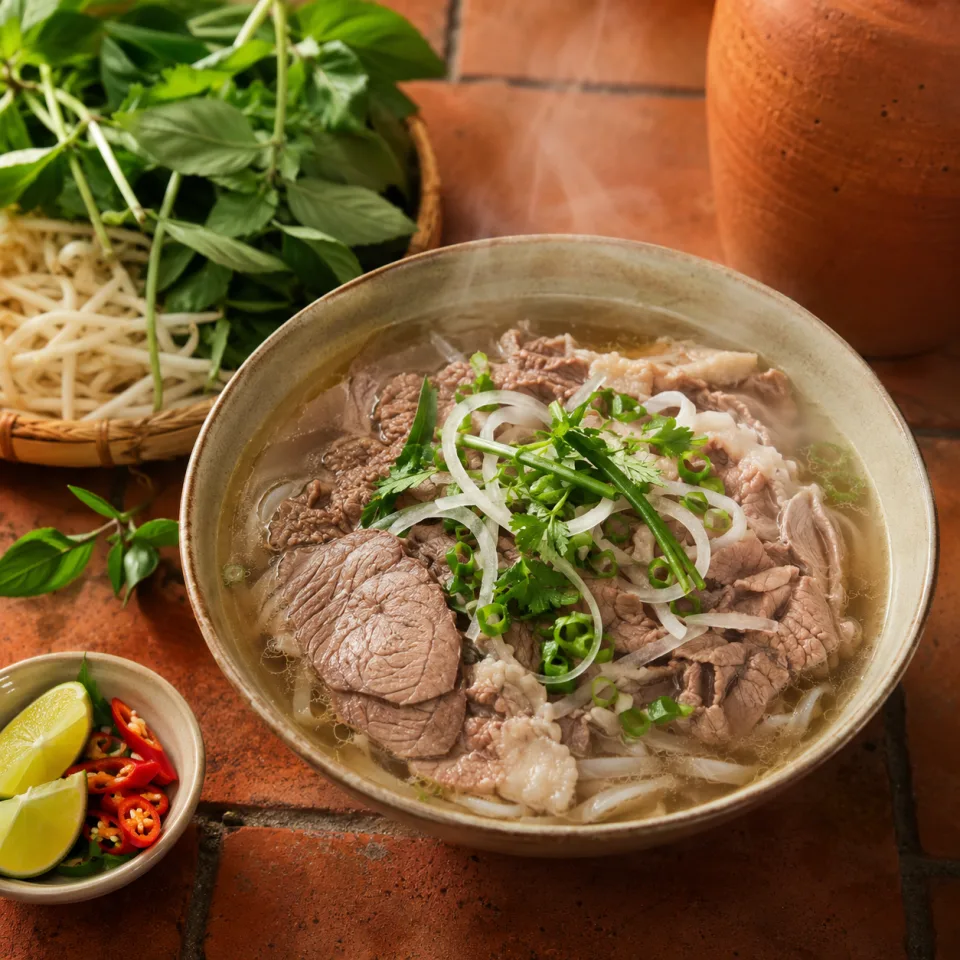 Nhân viên đang dọn món
